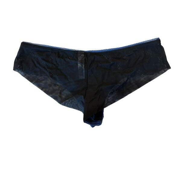 Adore Me Pacchi Contour Demi Bra 38C & Cheeky Bottoms Large Set Black/Navy NEW - Picture 6 of 15